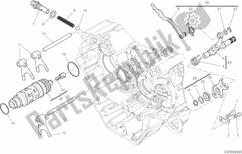 All parts for the Shift Cam - Fork of the Ducati Monster 821 Dark 2020